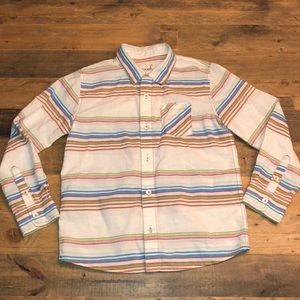 Peek button down stripe long sleeve shirt large 8
